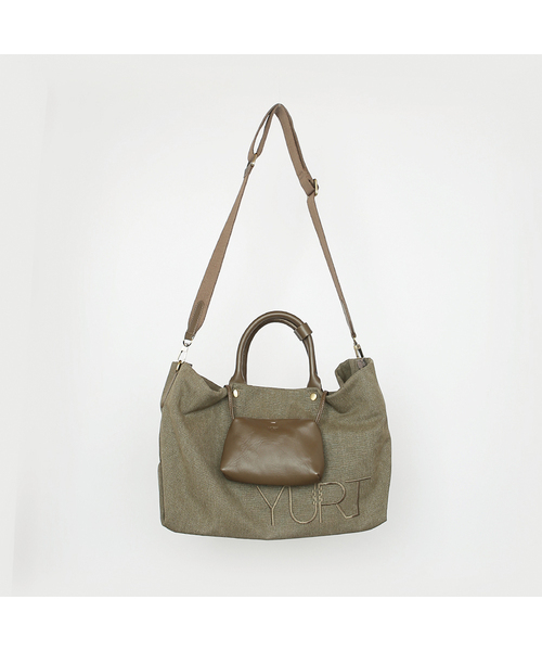 YURT(ユルト)の「PANIER CANVAS BAG_2color(メッセンジャーバッグ・レディース・カーキ/アイボリー・FREE)」の1枚目の写真