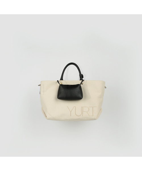 YURT(ユルト)の「PANIER CANVAS BAG_2color(メッセンジャーバッグ・レディース・カーキ/アイボリー・FREE)」の2枚目の写真