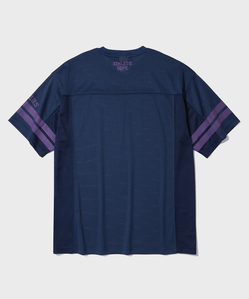 OUTSTANDING(アウトスタンディング)の「FOOTBALL MESH T-SHIRT_NAVY(Tシャツ/カットソー・レディース・その他・SMALL/MEDIUM/LARGE)」の2枚目の写真
