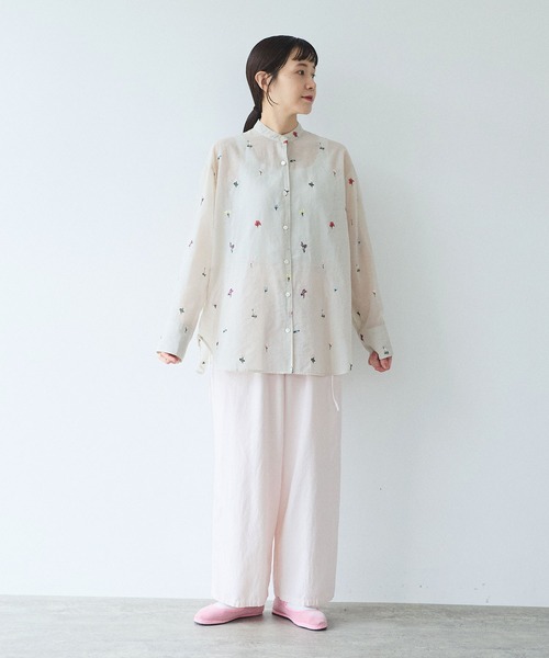 yuni（ユニ　）の「Rayon/cotton twill product dye drawstrings パンツ（その他パンツ・レディース・ピンク/ブルー・FREE）」の8枚目の写真