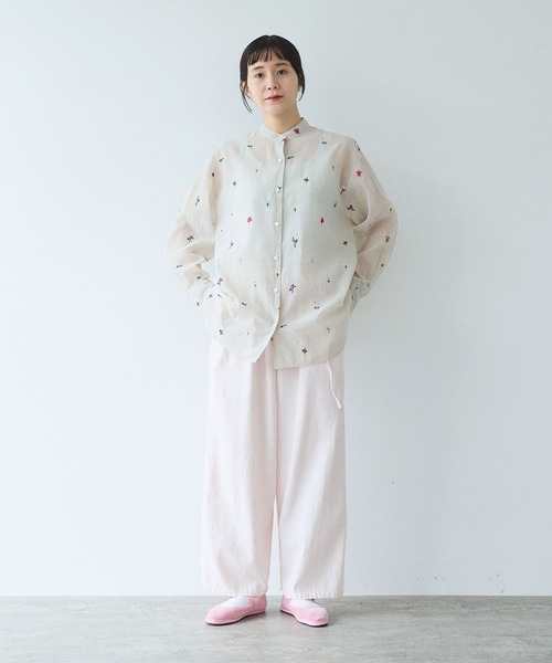 yuni（ユニ　）の「Rayon/cotton twill product dye drawstrings パンツ（その他パンツ・レディース・ピンク/ブルー・FREE）」の9枚目の写真