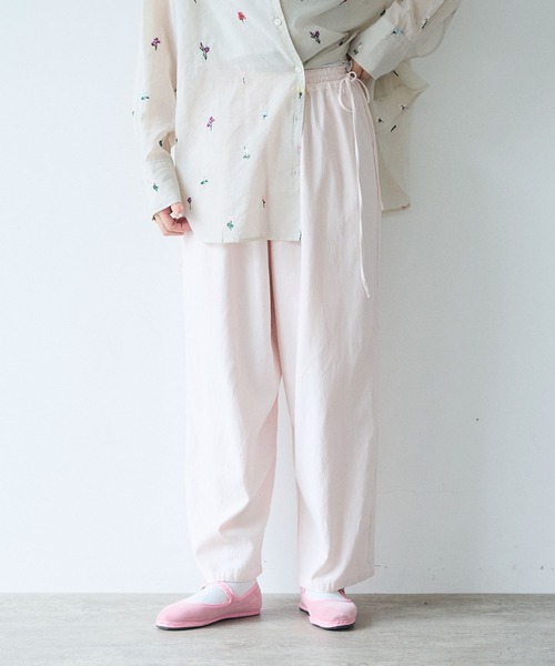 yuni（ユニ　）の「Rayon/cotton twill product dye drawstrings パンツ（その他パンツ・レディース・ピンク/ブルー・FREE）」の13枚目の写真