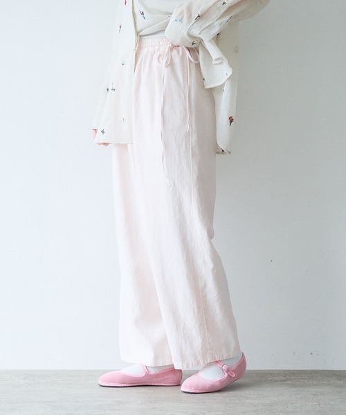 yuni（ユニ　）の「Rayon/cotton twill product dye drawstrings パンツ（その他パンツ・レディース・ピンク/ブルー・FREE）」の14枚目の写真