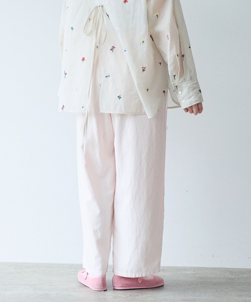 yuni（ユニ　）の「Rayon/cotton twill product dye drawstrings パンツ（その他パンツ・レディース・ピンク/ブルー・FREE）」の15枚目の写真