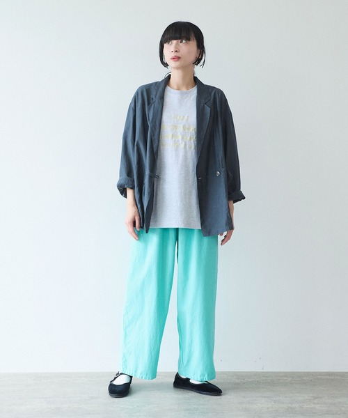 yuni（ユニ　）の「Rayon/cotton twill product dye drawstrings パンツ（その他パンツ・レディース・ピンク/ブルー・FREE）」の4枚目の写真