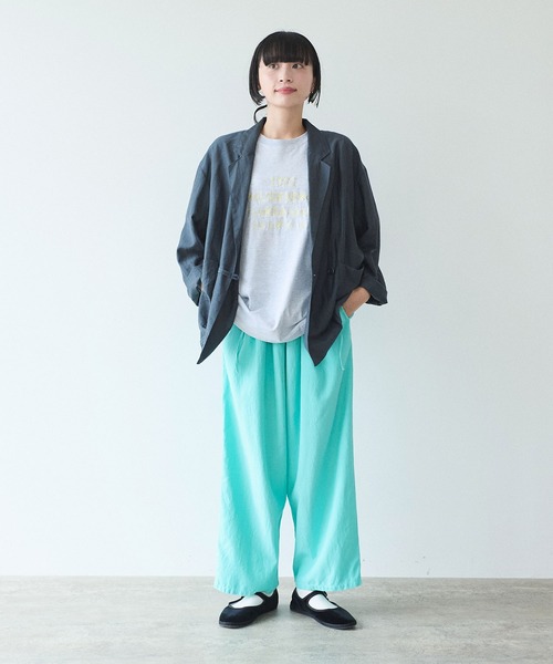 yuni（ユニ　）の「Rayon/cotton twill product dye drawstrings パンツ（その他パンツ・レディース・ピンク/ブルー・FREE）」の3枚目の写真