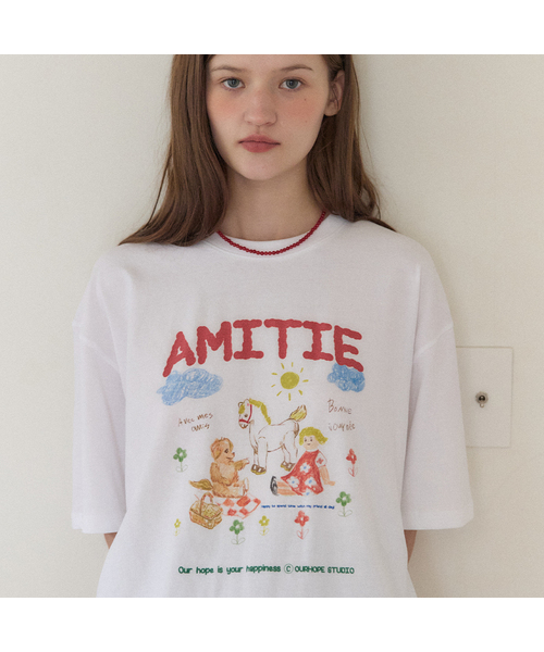 OURHOPE(アワーホープ)の「アミテクレヨンTシャツ - ホワイト(Tシャツ/カットソー・レディース・ホワイト・FREE/3(L)/1(S))」の1枚目の写真