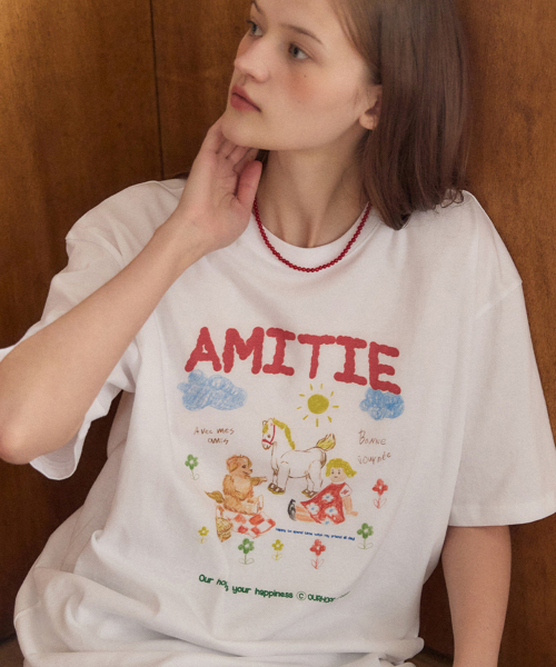 OURHOPE(アワーホープ)の「アミテクレヨンTシャツ - ホワイト(Tシャツ/カットソー・レディース・ホワイト・FREE/3(L)/1(S))」の3枚目の写真