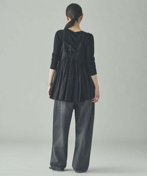 Curensology（カレンソロジー）の「Curensology(カレンソロジー)/バードシシュウキャミソール（キャミソール・レディース・ホワイト/ブラック・FREE）」の8枚目の写真