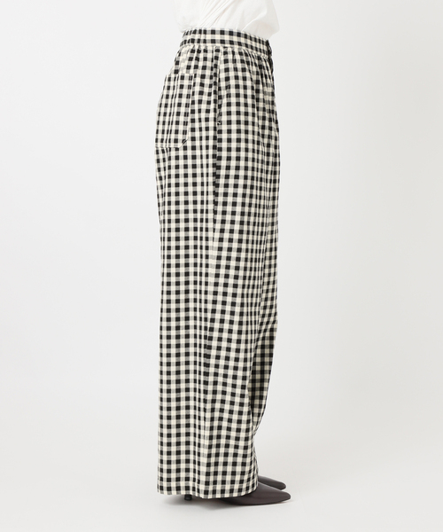 JOURNAL STANDARD relume（ジャーナルスタンダード　レリューム）の「［26SS新作］コットンツイルギャザーワイドパンツ（その他パンツ・レディース・ブラック/ピンク/アイボリー・36/38）」の12枚目の写真