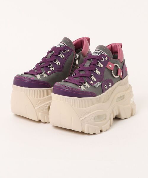 YOSUKE（ヨースケ）の「「YOSUKE/ヨースケ」厚底レースアップスニーカー（スニーカー・レディース・ブラック/グレー系その他/ホワイト/グリーン系その他・M/S/LL/L）」の3枚目の写真