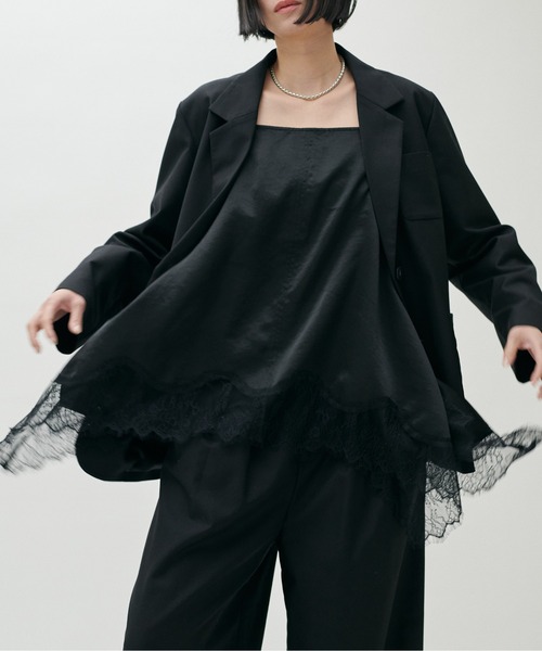 LARUTA(ラルータ)の「【LARUTA】アウトポケットテーラードジャケット(テーラードジャケット・レディース・ブラック/ブラウン/ベージュ/ストライプ・FREE)」の15枚目の写真