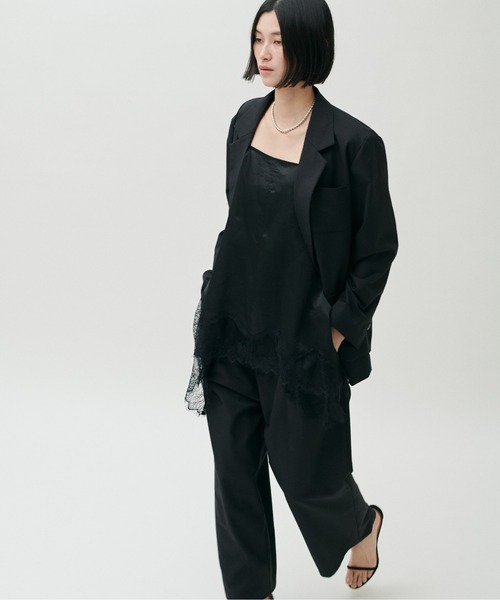 LARUTA(ラルータ)の「【LARUTA】アウトポケットテーラードジャケット(テーラードジャケット・レディース・ブラック/ブラウン/ベージュ/ストライプ・FREE)」の18枚目の写真