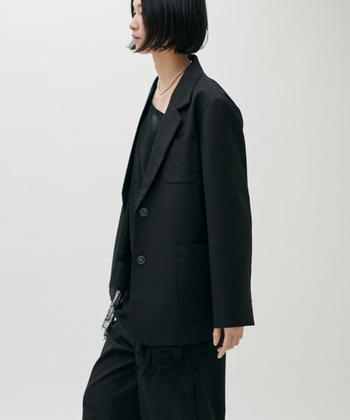 LARUTA(ラルータ)の「【LARUTA】アウトポケットテーラードジャケット(テーラードジャケット・レディース・ブラック/ブラウン/ベージュ/ストライプ・FREE)」の16枚目の写真