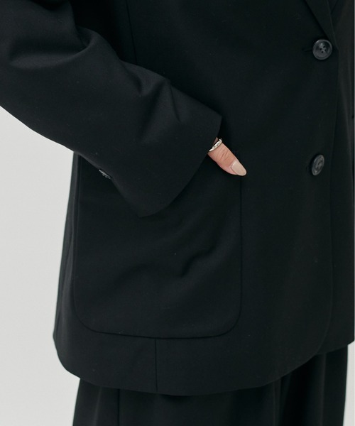 LARUTA(ラルータ)の「【LARUTA】アウトポケットテーラードジャケット(テーラードジャケット・レディース・ブラック/ブラウン/ベージュ/ストライプ・FREE)」の11枚目の写真