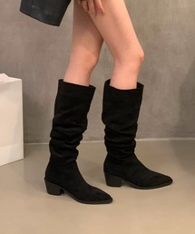 CELENA BEATS（セレナビーツ）の「スエードタッチ スクエアヒール ルーズ ロングブーツ（ブーツ）」