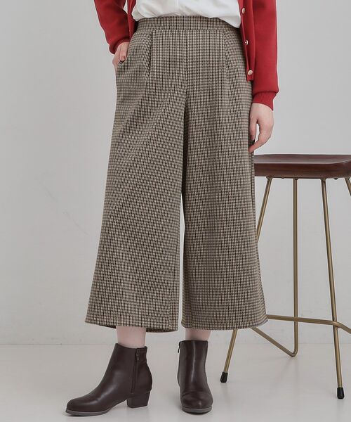 SHOO・LA・RUE（シューラルー）の「【洗濯機可/S-LL】体型カバーにも ガウチョパンツ（その他パンツ・レディース・ブラウン系2/ネイビー/チャコールグレー・01/02/03/04）」の2枚目の写真
