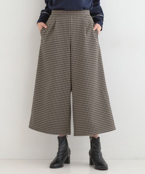 SHOO・LA・RUE（シューラルー）の「【洗濯機可/S-LL】体型カバーにも ガウチョパンツ（その他パンツ・レディース・ブラウン系2/ネイビー/チャコールグレー・01/02/03/04）」の4枚目の写真