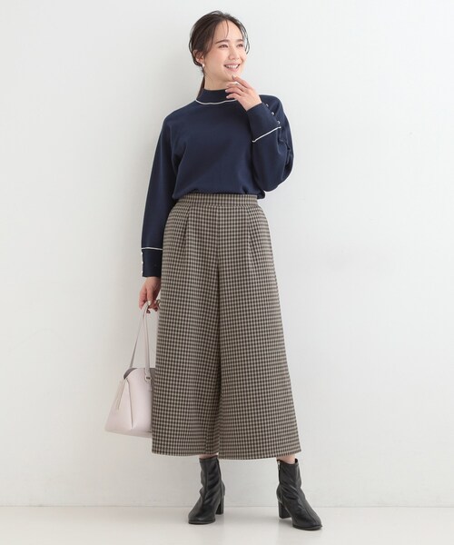 SHOO・LA・RUE（シューラルー）の「【洗濯機可/S-LL】体型カバーにも ガウチョパンツ（その他パンツ・レディース・ブラウン系2/ネイビー/チャコールグレー・01/02/03/04）」の6枚目の写真