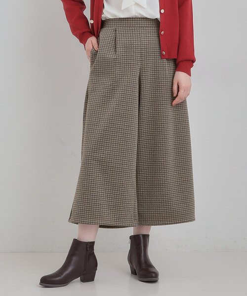SHOO・LA・RUE（シューラルー）の「【洗濯機可/S-LL】体型カバーにも ガウチョパンツ（その他パンツ・レディース・ブラウン系2/ネイビー/チャコールグレー・01/02/03/04）」の11枚目の写真