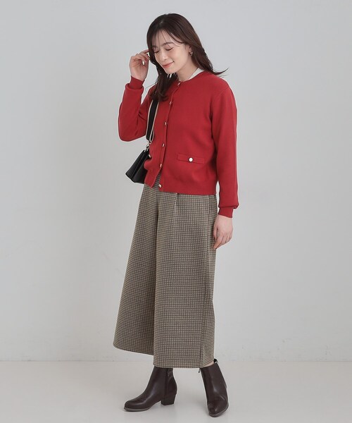 SHOO・LA・RUE（シューラルー）の「【洗濯機可/S-LL】体型カバーにも ガウチョパンツ（その他パンツ・レディース・ブラウン系2/ネイビー/チャコールグレー・01/02/03/04）」の13枚目の写真