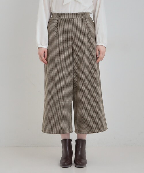 SHOO・LA・RUE（シューラルー）の「【洗濯機可/S-LL】体型カバーにも ガウチョパンツ（その他パンツ・レディース・ブラウン系2/ネイビー/チャコールグレー・01/02/03/04）」の15枚目の写真