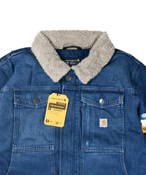 Carhartt(カーハート)の「【T14】【Carhartt/カーハート】RELAXED FIT DENIM SHERPA-JACKET(デニムジャケット・メンズ・インディゴブルー・SMALL/MEDIUM/LARGE/X-LARGE)」の3枚目の写真