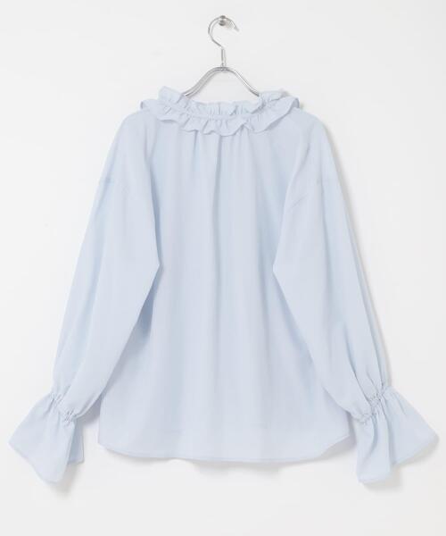 ITEMS URBANRESEARCH(アイテムズ アーバンリサーチ)の「『イージーケア』フリルカラープルブラウス(シャツ/ブラウス・レディース・オフホワイト/ブルー系その他/ブラック・FREE)」の22枚目の写真