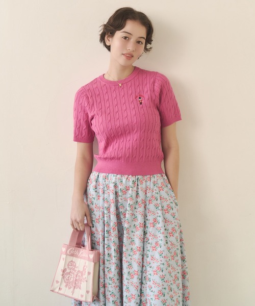 Cath Kidston（キャスキッドソン）の「【ZOZO限定カラーあり】【Cath Kidston×KNT365】Co-Knitty（ハンドバッグ・レディース・ネイビー/ピンク/レッド/ネイビー系/ピンク系・FREE）」の9枚目の写真