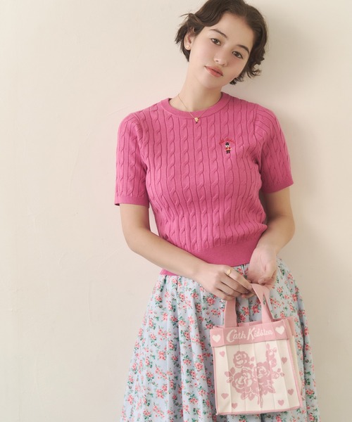 Cath Kidston（キャスキッドソン）の「【ZOZO限定カラーあり】【Cath Kidston×KNT365】Co-Knitty（ハンドバッグ・レディース・ネイビー/ピンク/レッド/ネイビー系/ピンク系・FREE）」の8枚目の写真