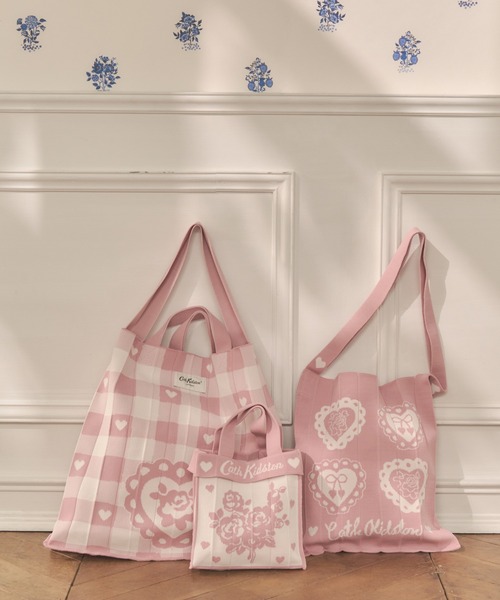 Cath Kidston（キャスキッドソン）の「【ZOZO限定カラーあり】【Cath Kidston×KNT365】Co-Knitty（ハンドバッグ・レディース・ネイビー/ピンク/レッド/ネイビー系/ピンク系・FREE）」の11枚目の写真