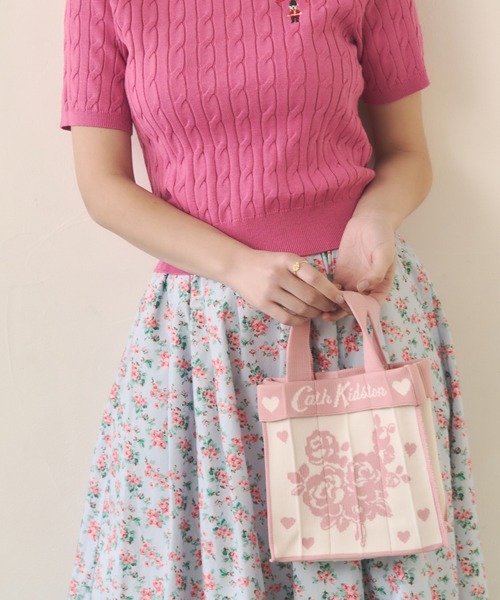 Cath Kidston（キャスキッドソン）の「【ZOZO限定カラーあり】【Cath Kidston×KNT365】Co-Knitty（ハンドバッグ・レディース・ネイビー/ピンク/レッド/ネイビー系/ピンク系・FREE）」の6枚目の写真
