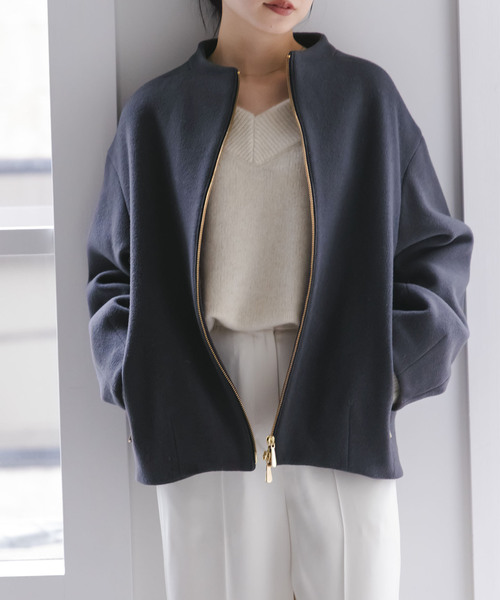 セール】《追加》MTRレイズドネックジップコート（ノーカラーコート