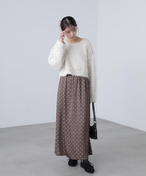 FREE'S MART(フリーズマート)の「◇プードルボアショート丈ニットソー(Tシャツ/カットソー・レディース・ベージュ/ホワイト/ブラウン・FREE)」の20枚目の写真