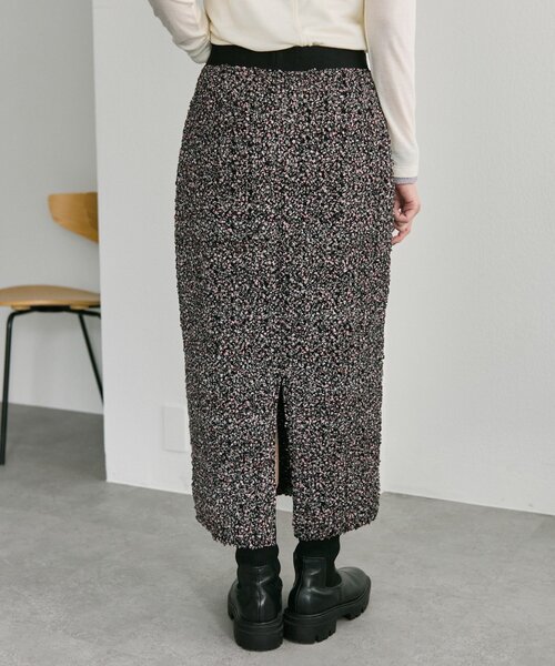 ear PAPILLONNER（イアパピヨネ）の「花柄シャーリングスカート【SUM1 STYLE】（スカート・レディース・ブラック・FREE）」の8枚目の写真