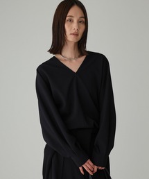 BABYLONE | 【多機能素材】ジョーゼットVネックプルオーバー(Tシャツ/カットソー)