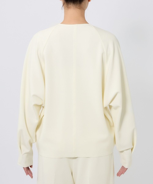 BABYLONE（バビロン）の「【多機能素材】ジョーゼットVネックプルオーバー（Tシャツ/カットソー・レディース・ブラック/ホワイト・FREE）」の21枚目の写真