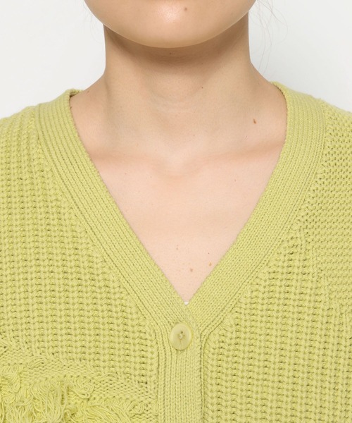 HARE（ハレ）の「パッチワークニットカーディガン(HARE)（カーディガン/ボレロ・レディース・ブラック/イエロー・FREE）」の15枚目の写真