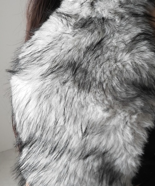 me+em select(ミームセレクト)の「【 リボン取り外し可能2way 】ホルターネックフェイクファーリボントップス / halter neck fake fur ribbon tops(その他トップス・レディース・グレー/ピンク・FREE)」の16枚目の写真