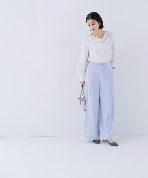 NATURAL BEAUTY BASIC（ナチュラルビューティーベーシック）の「◇ドレープネックブラウス（シャツ/ブラウス・レディース・オフホワイト/ブラウン/ピンク・SMALL/MEDIUM）」の15枚目の写真