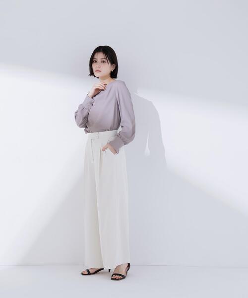NATURAL BEAUTY BASIC（ナチュラルビューティーベーシック）の「◇ドレープネックブラウス（シャツ/ブラウス・レディース・オフホワイト/ブラウン/ピンク・SMALL/MEDIUM）」の22枚目の写真