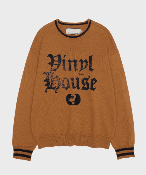 QUESTION MARK SWEATER ORANGE (VH2ESUK600A) — оранжевый свитер с вопросительным знаком