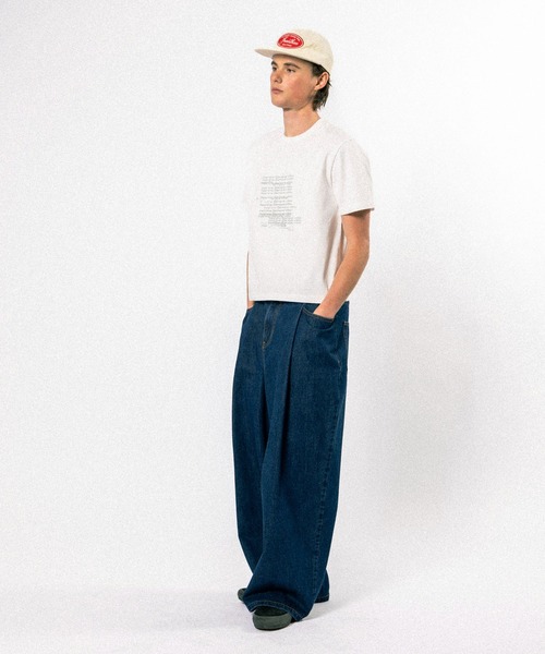 Elanque(エランク)の「graphic lame print T-shirt / グラフィックラメプリントTシャツ(Tシャツ/カットソー・メンズ・ホワイト/ブラック/ライトグリーン・SMALL/MEDIUM/LARGE)」の15枚目の写真