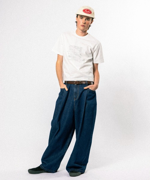 Elanque(エランク)の「graphic lame print T-shirt / グラフィックラメプリントTシャツ(Tシャツ/カットソー・メンズ・ホワイト/ブラック/ライトグリーン・SMALL/MEDIUM/LARGE)」の12枚目の写真