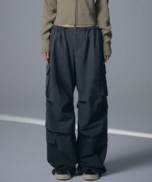 NOT4NERD(�m�b�g�t�H�[�i�[�h)��W Parachute Nylon Cargo Pants - Charcoal(���̑��p���c)
