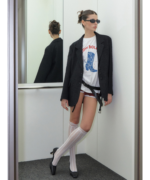 ETMON（エトモン）の「Boldly Graphic T-Shirt, White（Tシャツ/カットソー・レディース・その他・FREE）」の2枚目の写真
