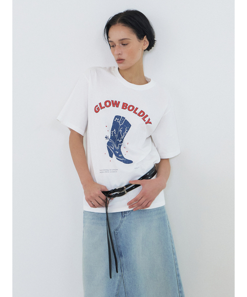 ETMON（エトモン）の「Boldly Graphic T-Shirt, White（Tシャツ/カットソー・レディース・その他・FREE）」の4枚目の写真