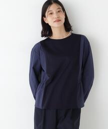 ◆【ウォッシャブル】ドッキングドロストカットソー