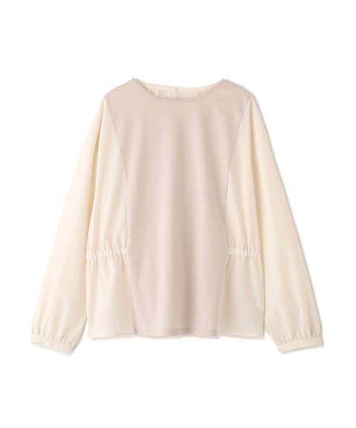 human woman(ヒューマンウーマン)の「◆【ウォッシャブル】ドッキングドロストカットソー(Tシャツ/カットソー・レディース・ベージュ/ネイビー・MEDIUM)」の3枚目の写真