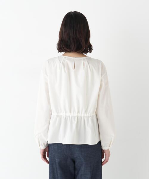 human woman(ヒューマンウーマン)の「◆【ウォッシャブル】ドッキングドロストカットソー(Tシャツ/カットソー・レディース・ベージュ/ネイビー・MEDIUM)」の7枚目の写真